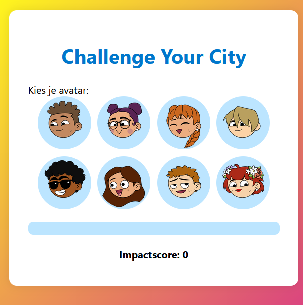 Project 9 Prototype interactieve game Challenge Your City